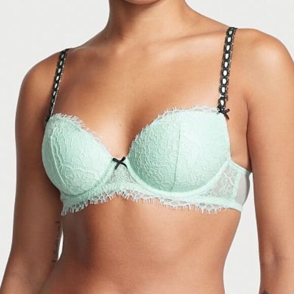 Victorie Secret Dream Angels Ribbon Slot Push-Up Bra 32DDD NWT IN PACKAGING - Picture 4 of 7